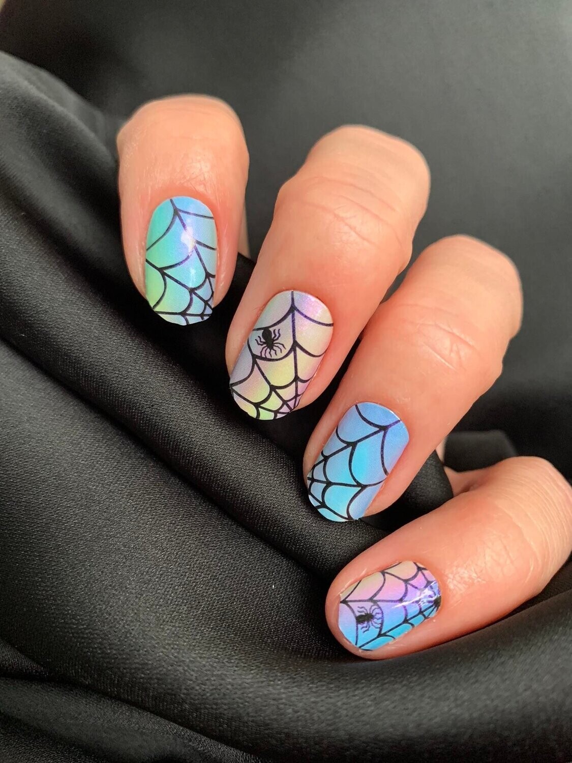 Spider Webs, Mermaid-Finish, 16-er Nagelfolie Magic Nail Wraps
