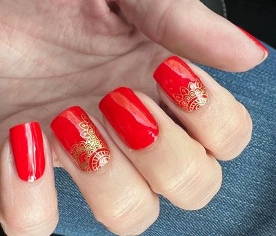 Golden Mandala, Overlay, transparente 16-er Nagelfolie Magic Nail Wraps