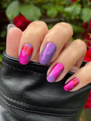 Pagenta Leaves, Overlay, 16er-Nagelfolie Magic Nail Wraps Exklusivdesign Pagenta Leaves, Overlay, 16er-Nagelfolie Magic Nail Wraps Exklusivdesign