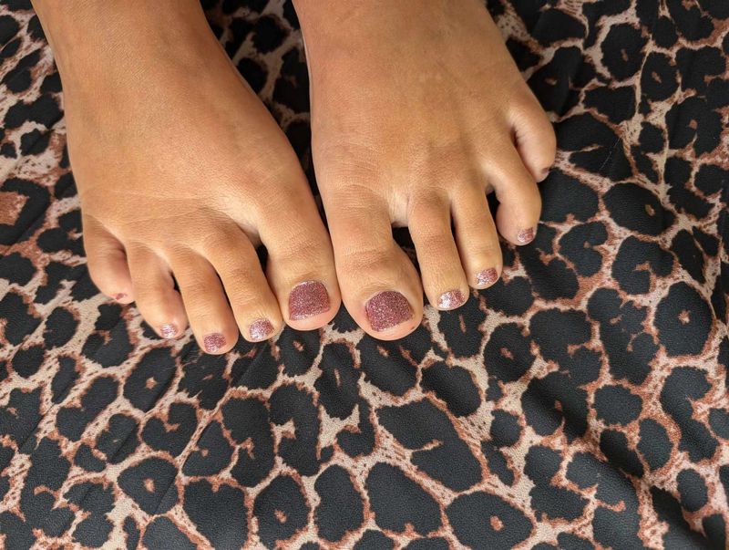 Rose Glitter, 16er-Fussfolie