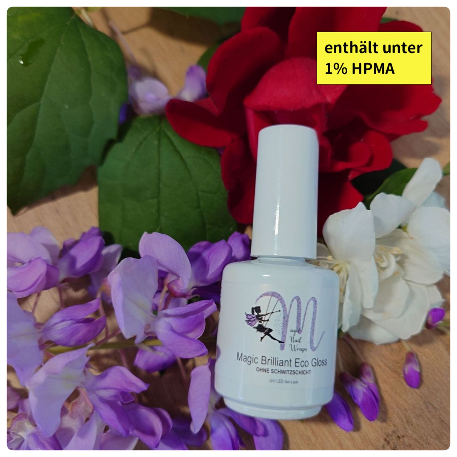 Magic Nail Wraps Magic Brilliant Eco Gloss,  UV/LED Top Coat ohne Schwitzschicht Nagellack-Flasche mit 13 g, 1 Stück  Versand weiterhin nur innerhalb Deutschlands möglich!