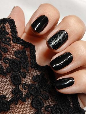 Black and black, 22er-Premium Nagelfolie Magic Nail Wraps