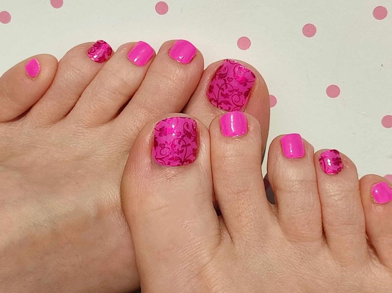Perfect Pink, UV-Gel-Folie für Füße, 32er-Nagelfolie Magic Nail Wraps, NGF200047