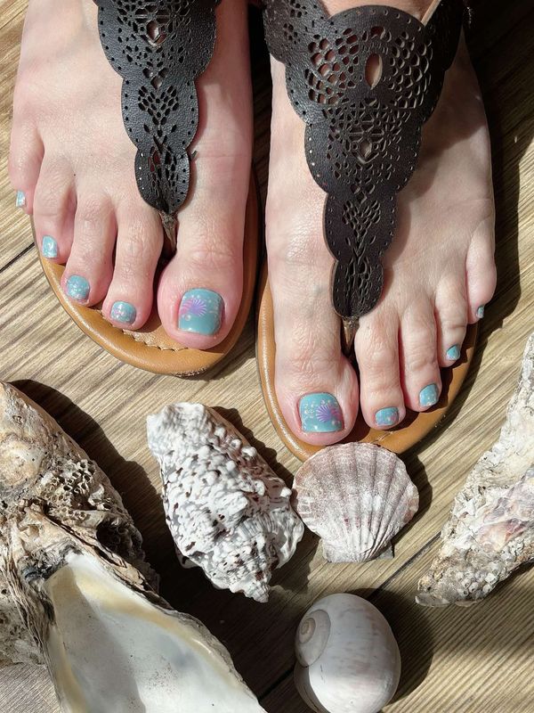Tamina Beach, 16er-Fussfolie, Magic Nail Wraps Exklusivdesign