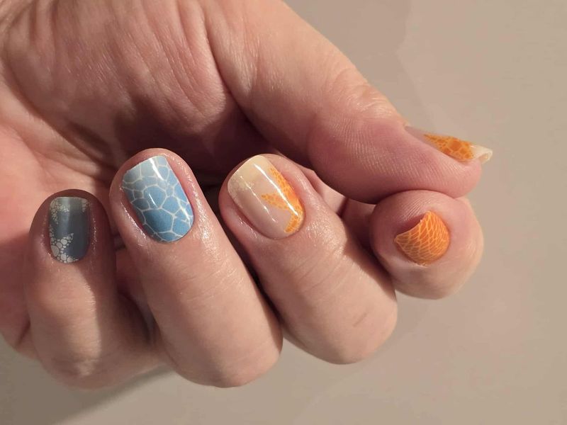 Under the Sea, teilweise sehr semitransparente UV-Gel-Folie, 20er-Nagelfolie Magic Nail Wraps NG200603