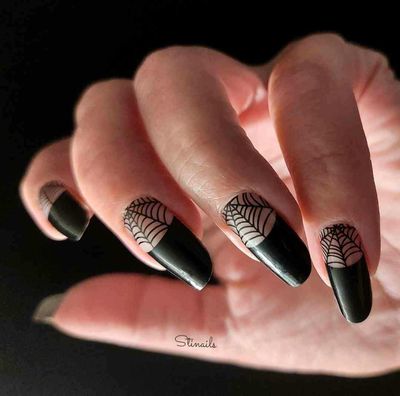 Spider Girl, teils durchsichtige 16-er Nagelfolie Magic Nail Wraps