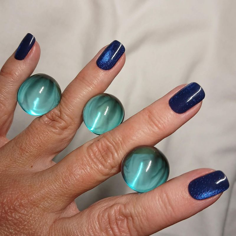 Sapphire Glam (Ultra Cat Eye), UV-Gel-Folie, 20er-Nagelfolie Magic Nail Wraps NG200672