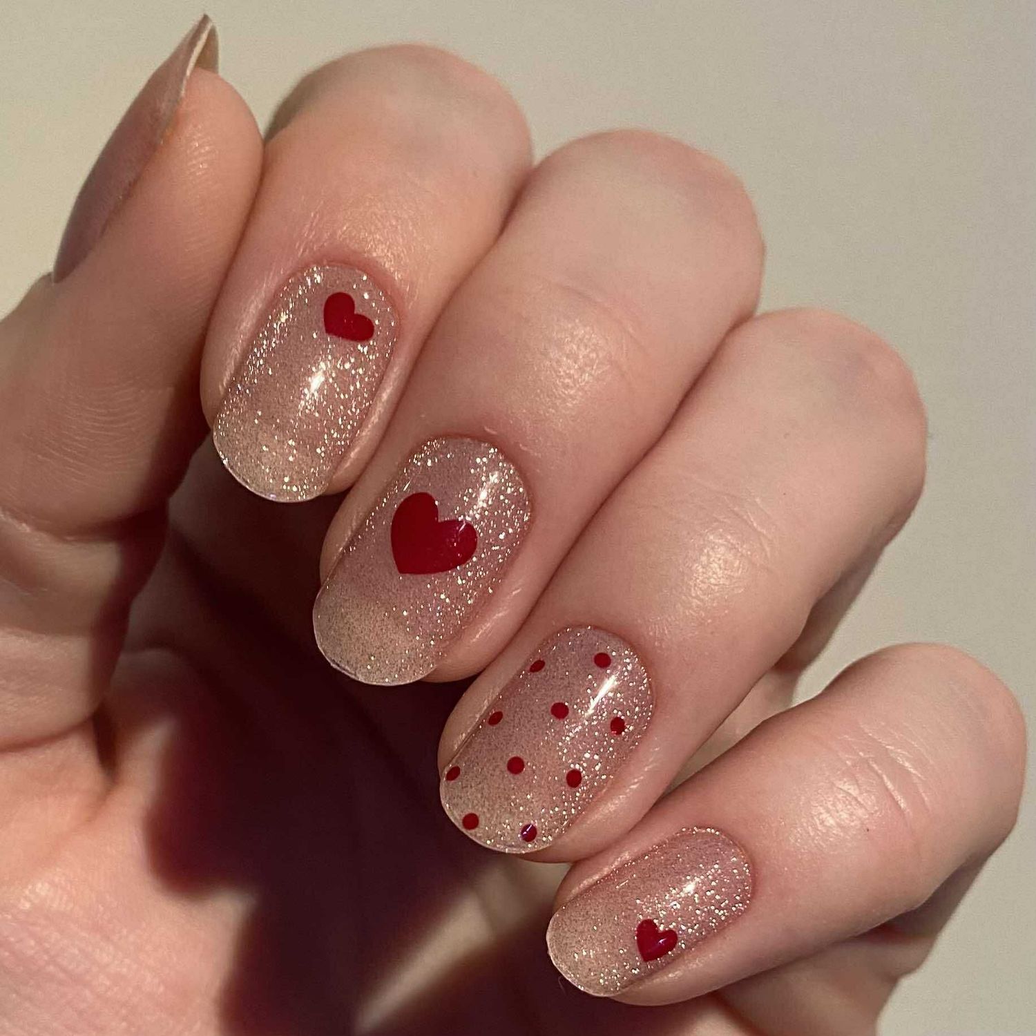 Velvet Hearts, semitransparente UV-Gel-Folie, 20er-Nagelfolie Magic Nail Wraps NG200701