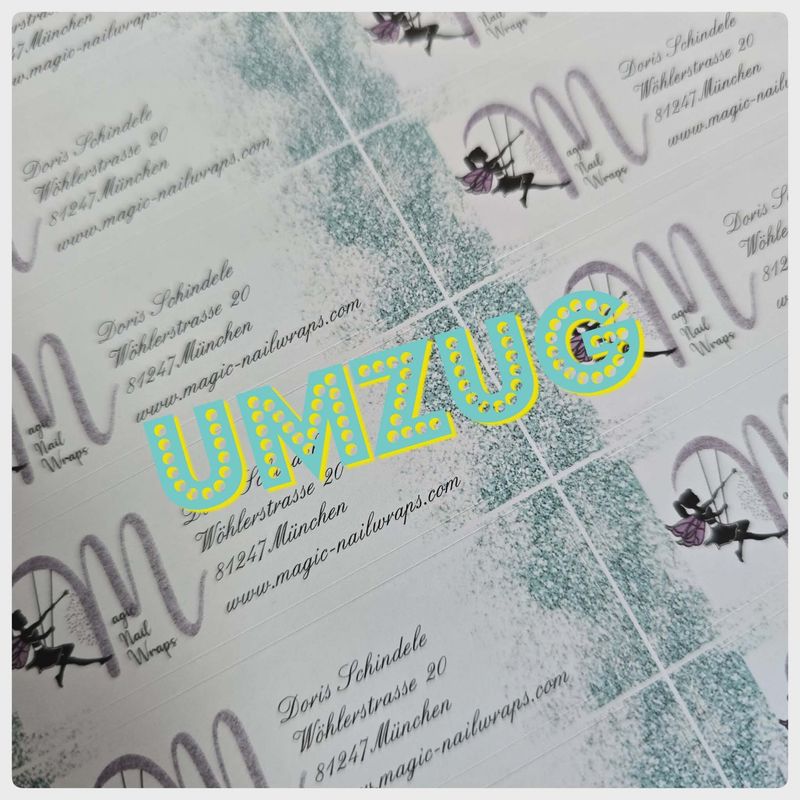 SUPERMAGIC UMZUG, Set mit 15 x 16er-Nagelfolien, Magic Nail Wraps Exklusivdesigns, deckend Nur solange Vorrat reicht!