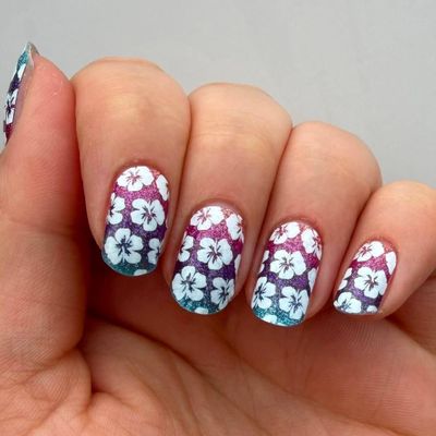 Hawaiimädchen, 16-er Nagelfolie Magic Nail Wraps
