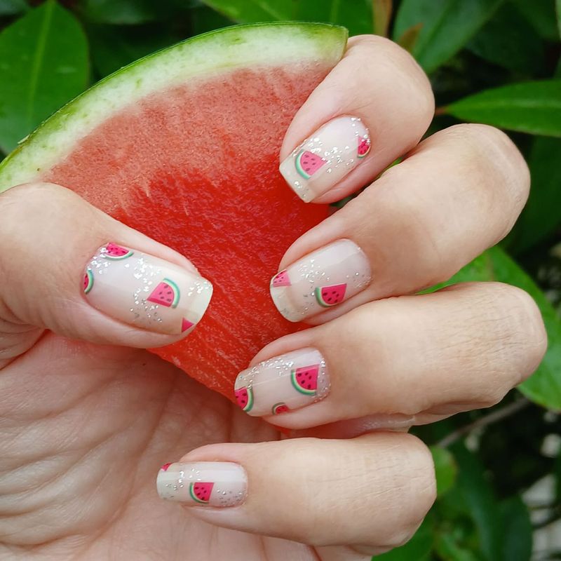 Melonentanz, Overlay, transparente 16er-Nagelfolie Magic Nail Wraps Exklusivdesign Melonentanz, Overlay, transparente 16er-Nagelfolie Magic Nail Wraps Exklusivdesign