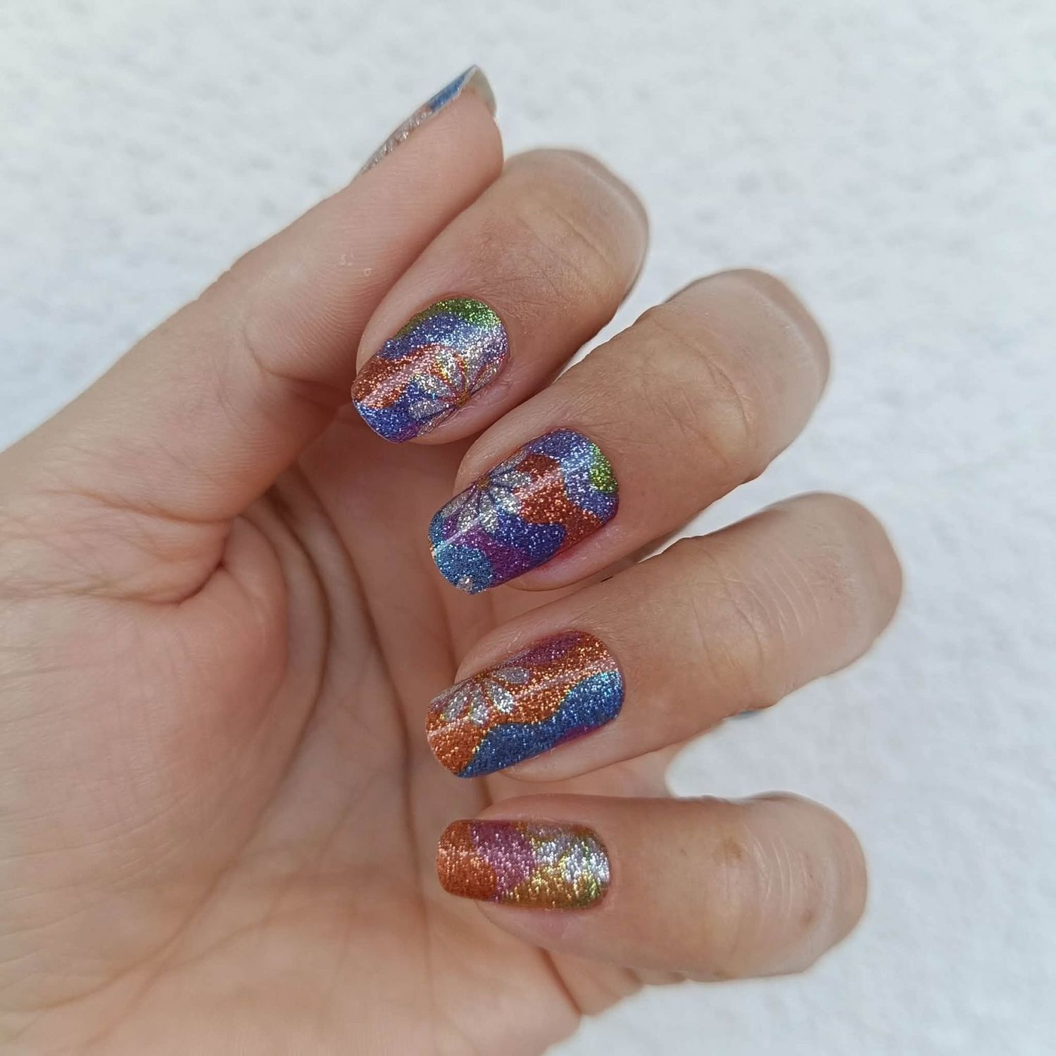 Glitzerblumen, 16-er Nagelfolie Magic Nail Wraps Glitzerblumen, 16-er Nagelfolie Magic Nail Wraps
