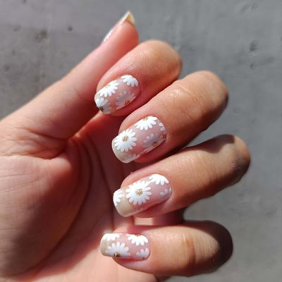 Blümchen, Overlay, transparente 16-er Nagelfolie Magic Nail Wraps