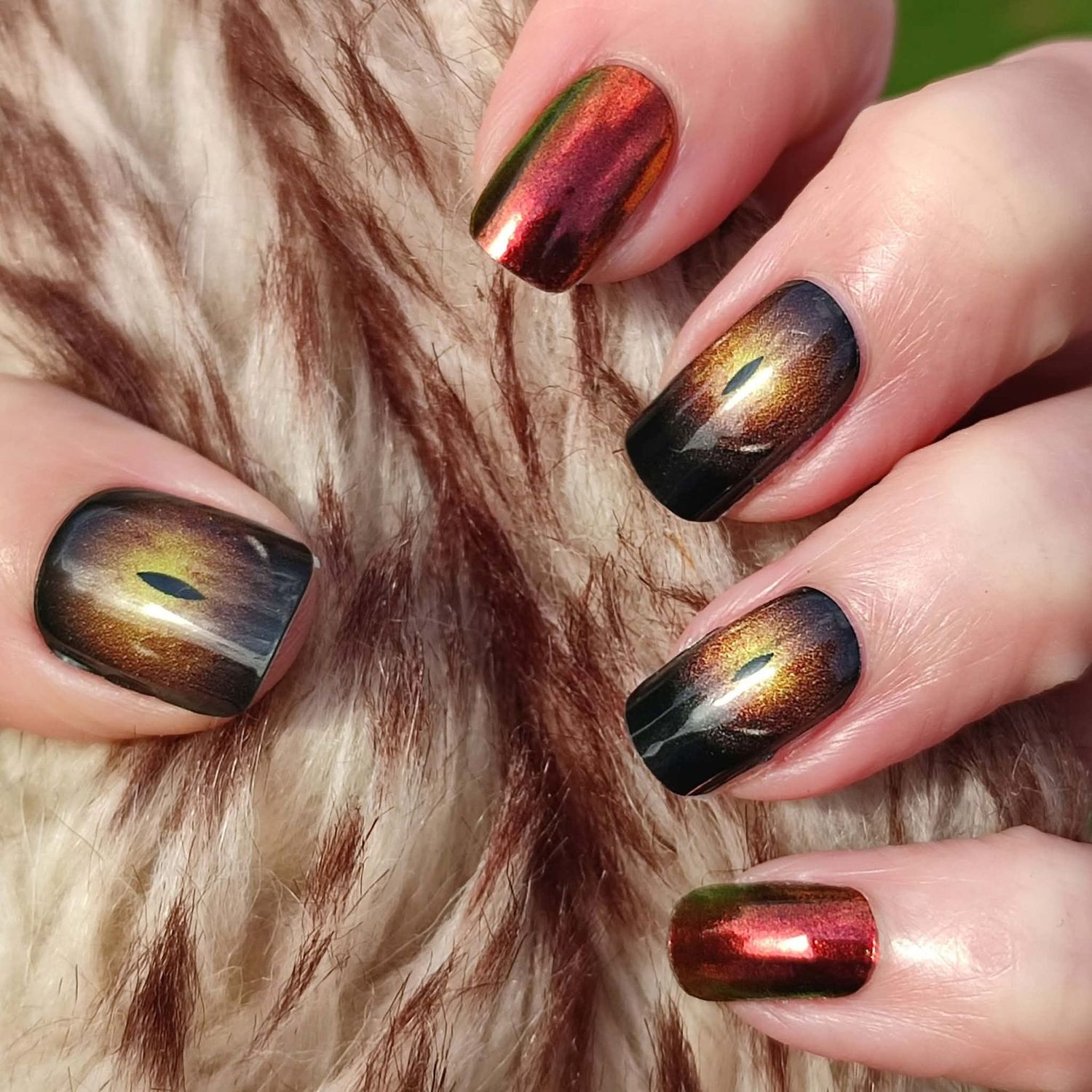 Wolfsauge, UV-Gel-Folie, 20er-Nagelfolie Magic Nail Wraps, NG200805 Wolfsauge, UV-Gel-Folie, 20er-Nagelfolie Magic Nail Wraps, NG200805