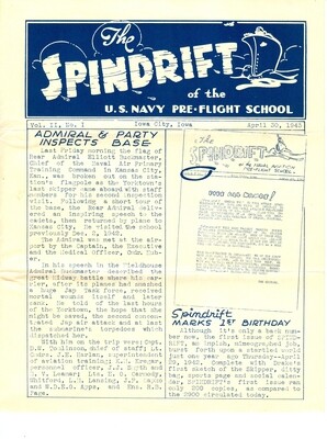 Spindrift v2 #1, 4/30/1943 Iowa City US Navy Pre-Flight School, Ted Drake &#39;toons