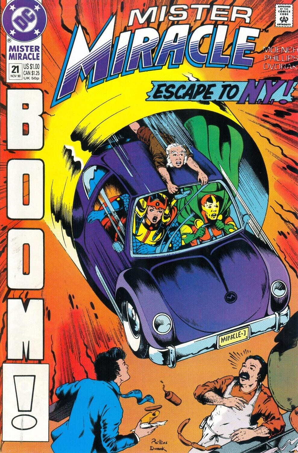 Mister Miracle #21 - DC Comics, November 1990, Joe Phillips interior art