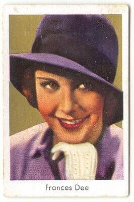 Frances Dee - 1930s Color Cigarette Card #9 - Nice!