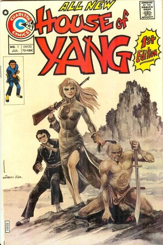 House of Yang #1, Charlton Comics, July 1975, 25¢ cover, Sanho Kim