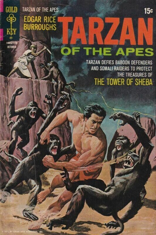 Edgar Rice Burroughs&#39; Tarzan of the Apes #204, Gold Key, October 1971 - 15¢