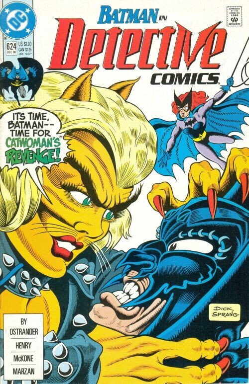 Detective Comics #624, Dick Sprang cover, $1 cover price, December 1990