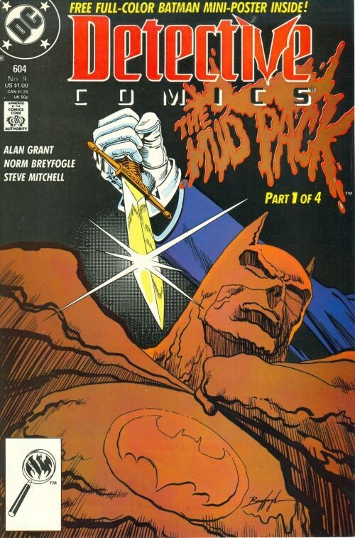 Detective Comics #604, Norm Breyfogle cover, $1 cover price early September 1989