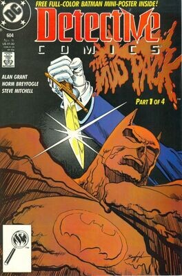 Detective Comics #604, Norm Breyfogle cover, $1 cover price early September 1989