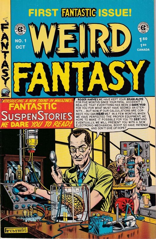 Weird Fantasy #1 October 1992, Russ Cochran/EC, Al Feldstein cover, $1.50