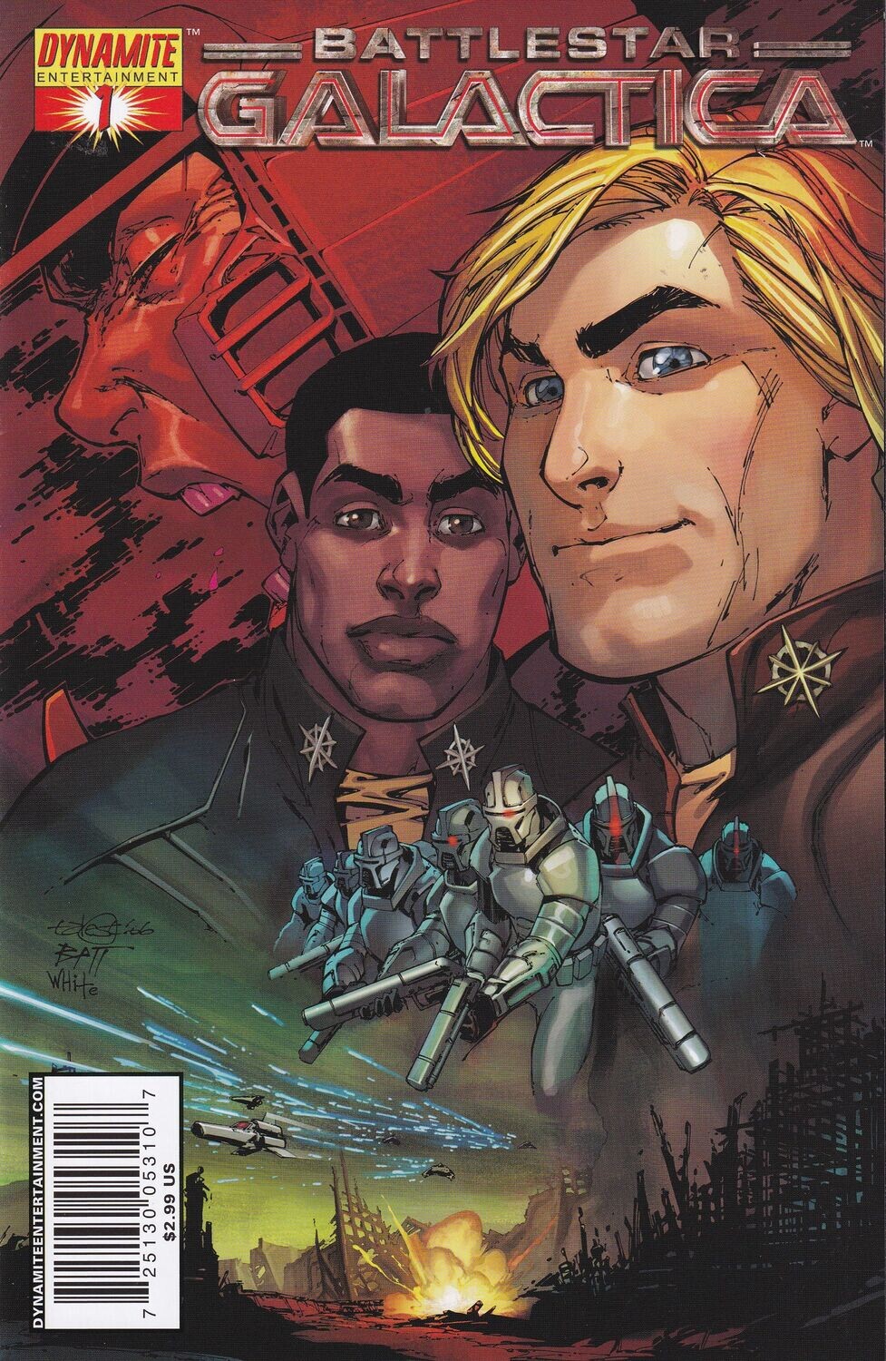 Classic Battlestar Galactica #1 cover B 1st print 2006, Dynamite, $2.99 cover