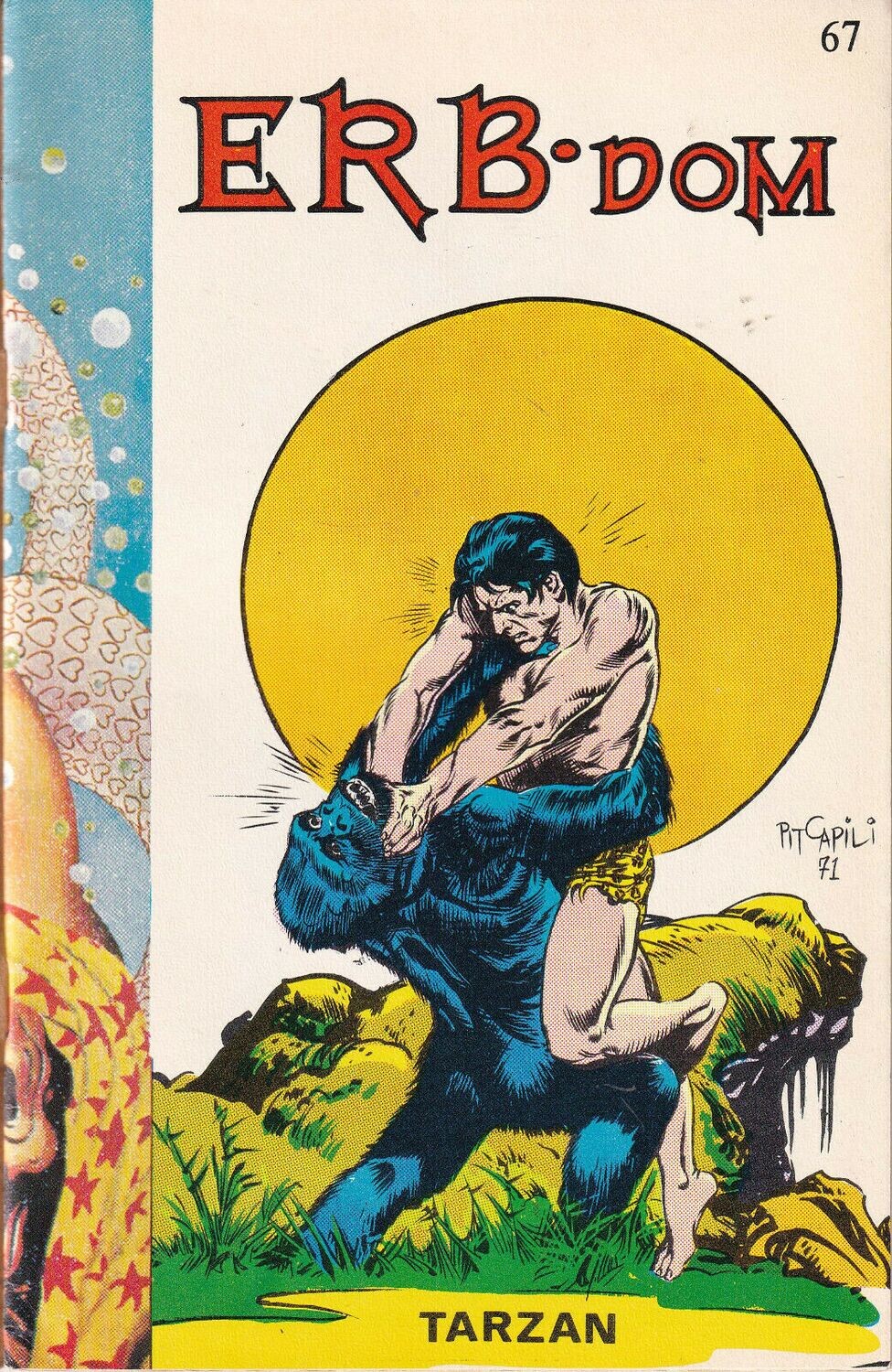 ERB-dom #67, February 1973, Pit Capili Tarzan cover 50¢ Mike Kaluta