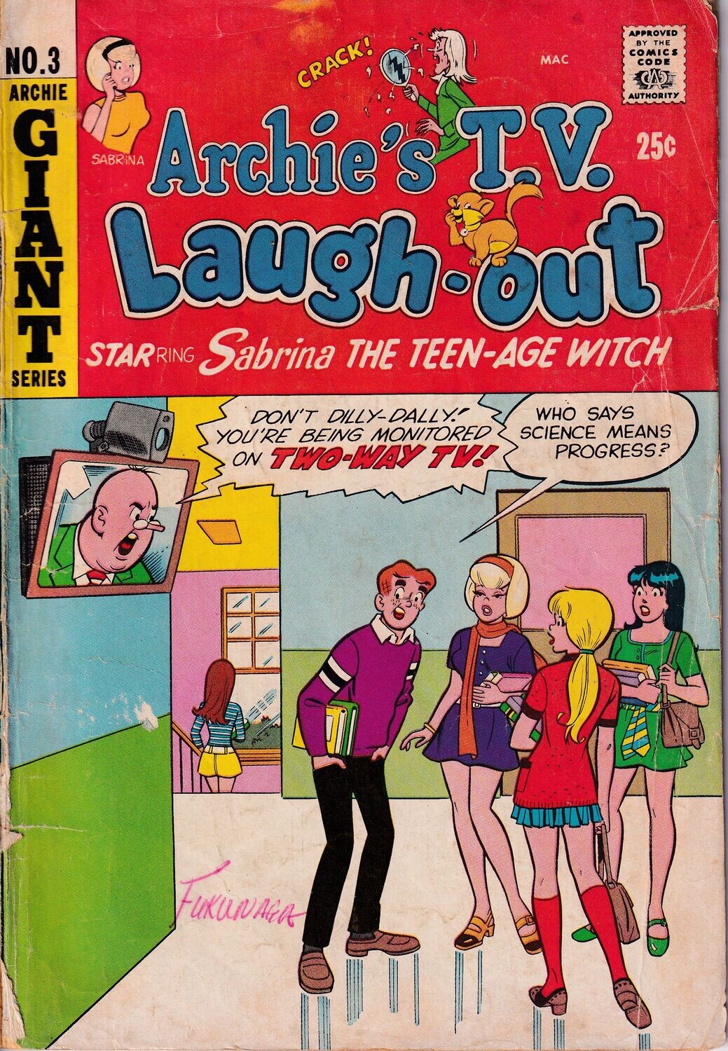Archie&#39;s T.V. Laugh-Out #3, June 1970, 25¢ Dan DeCarlo