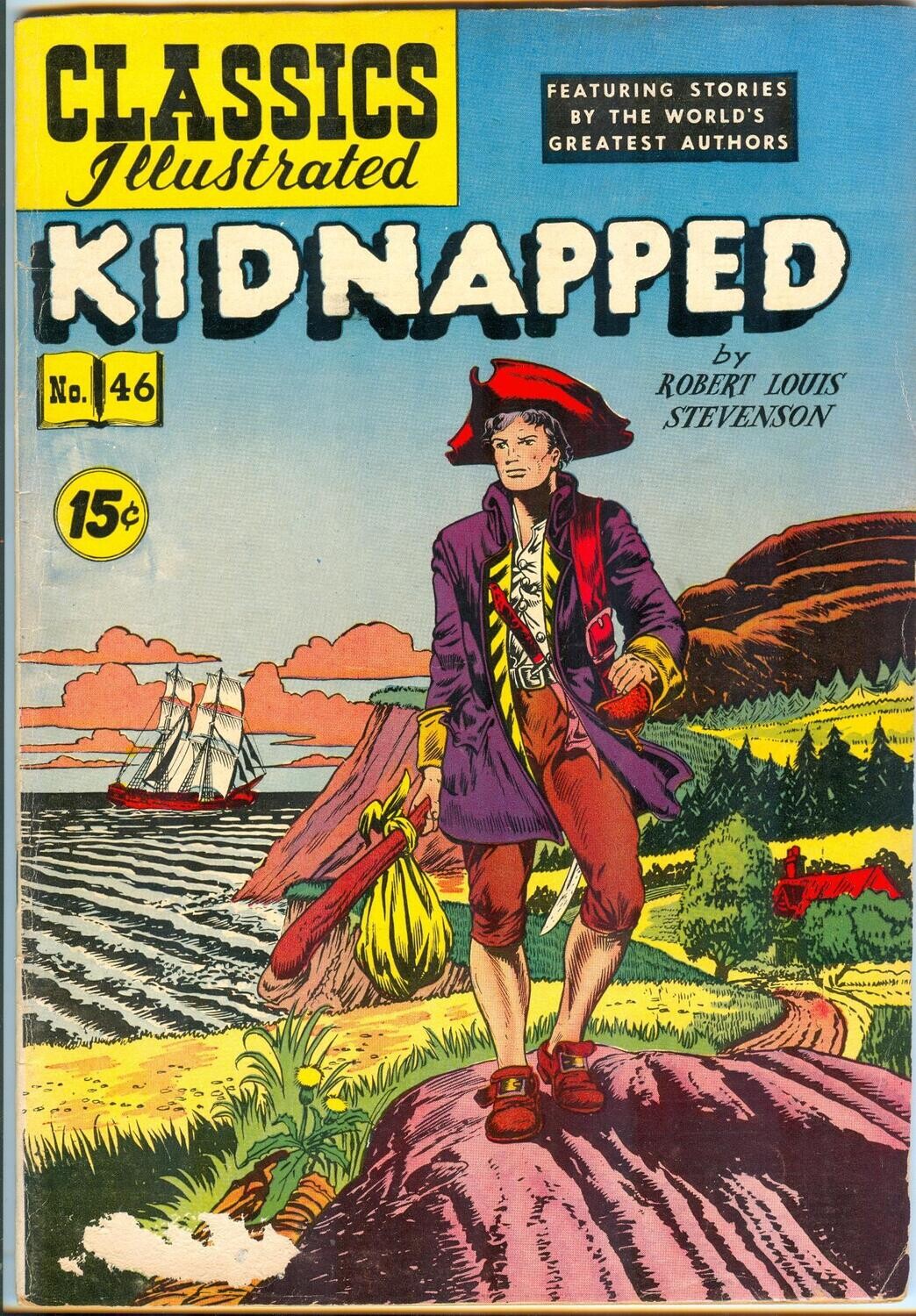 Classics Illustrated #46 (HRN 118) - Gilberton - Kidnapped, April 1954