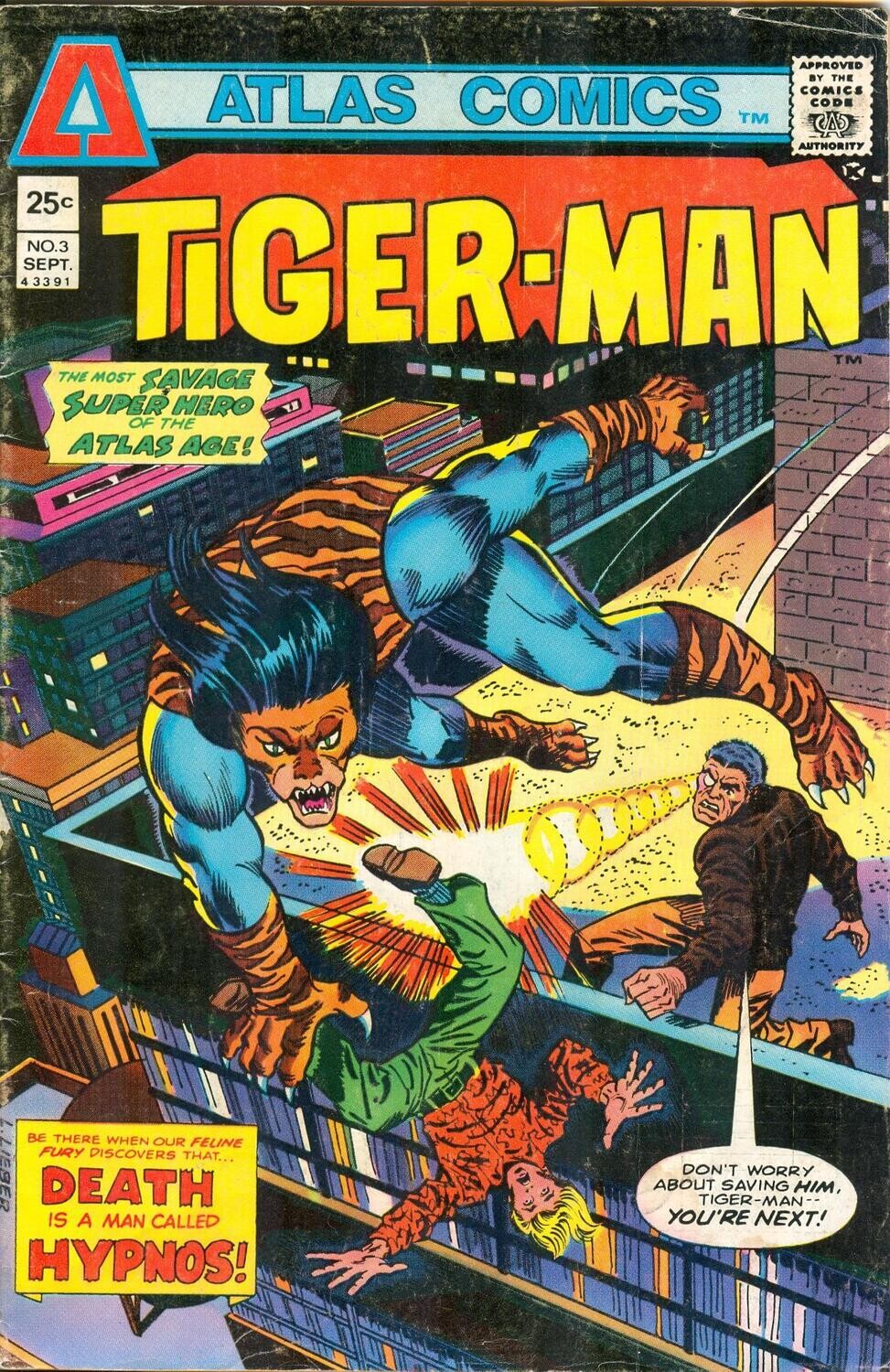 Tigerman #3 - Atlas Comics/Seaboard, September 1975 - Steve Ditko