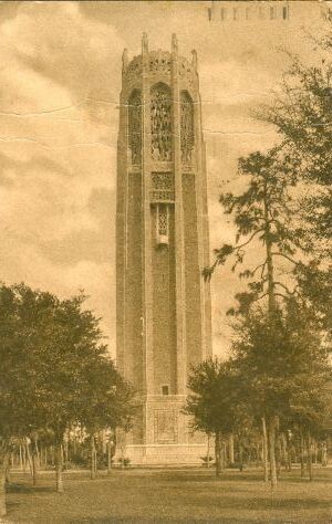 1955 Postcard: Singing Tower from the South, Lake Wales, Florida