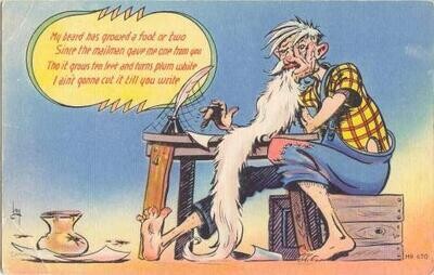 Hillbilly Comic or Gag Card by Irby - MWM Dexter 1940