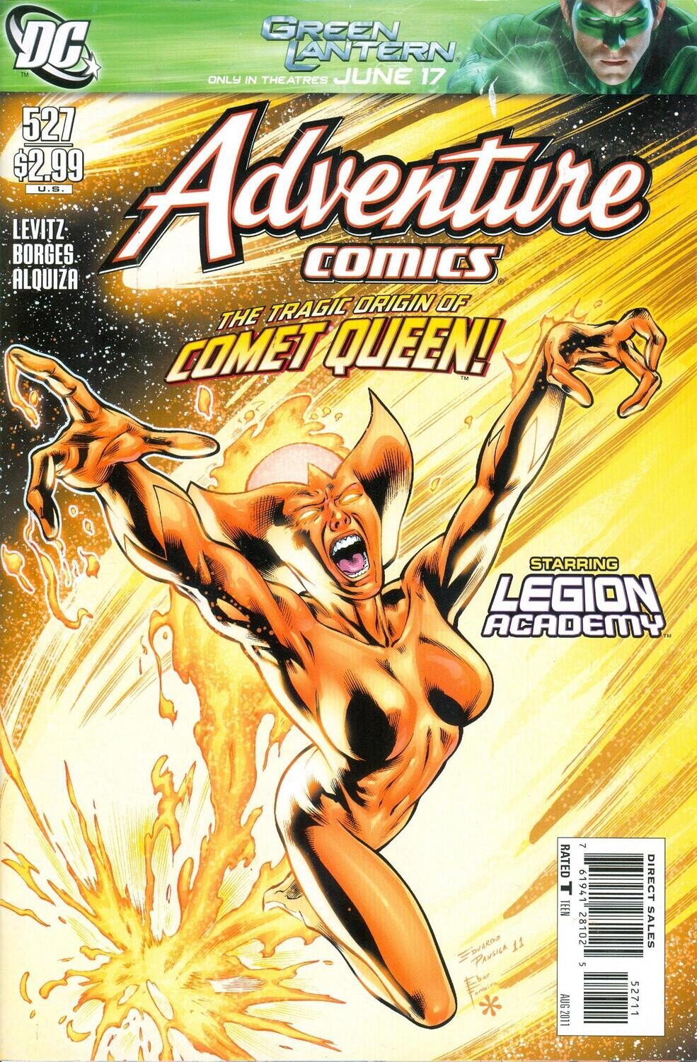 Adventure Comics #527, DC Comics, August 2011, Eduardo Pansica cover $2.99