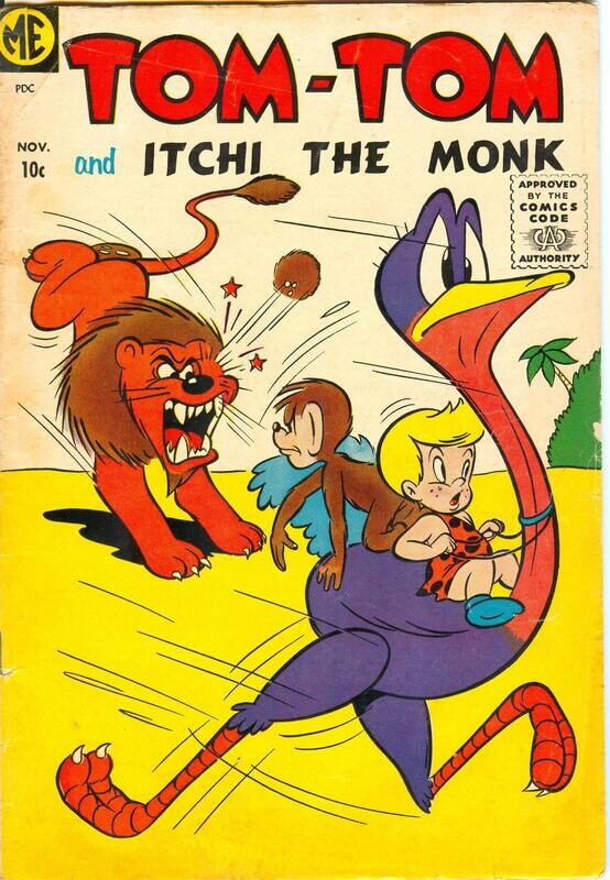 Tom-Tom #1 - Magazine Enterprises, November 1957, 10¢ cover, Muggsy Mouse text