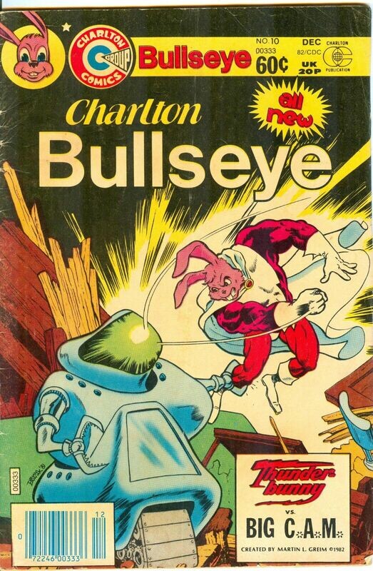 Charlton Bullseye #10, Charlton Comics, December 1982, 60¢ Thunder Bunny