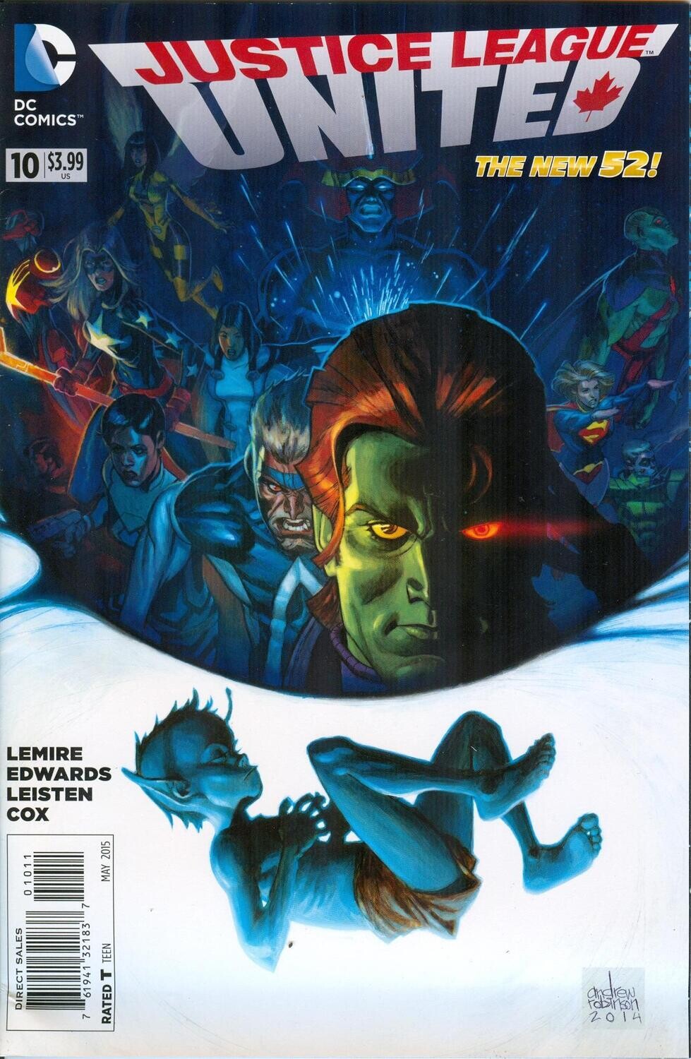 Justice League United #10, DC Comics, May 2015 - Andrew Robinson $2.99