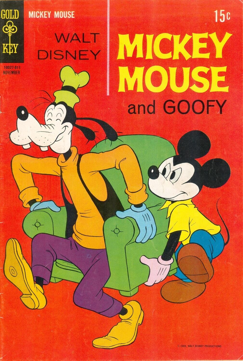 Mickey Mouse #123, November 1969 - Gold Key Comics 15¢ - Paul Murry