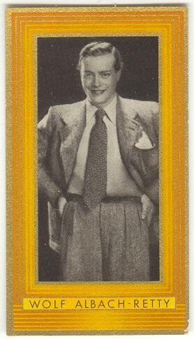 Wolf Albach-Retty, 1937 original cigarette card, #317