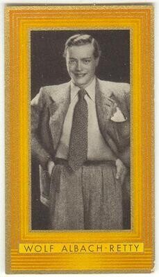 Wolf Albach-Retty, 1937 original cigarette card, #317
