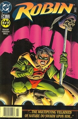 Robin #34 (October 1996) $1.95 cover, Mike Wieringo &amp; Terry Austin cover art