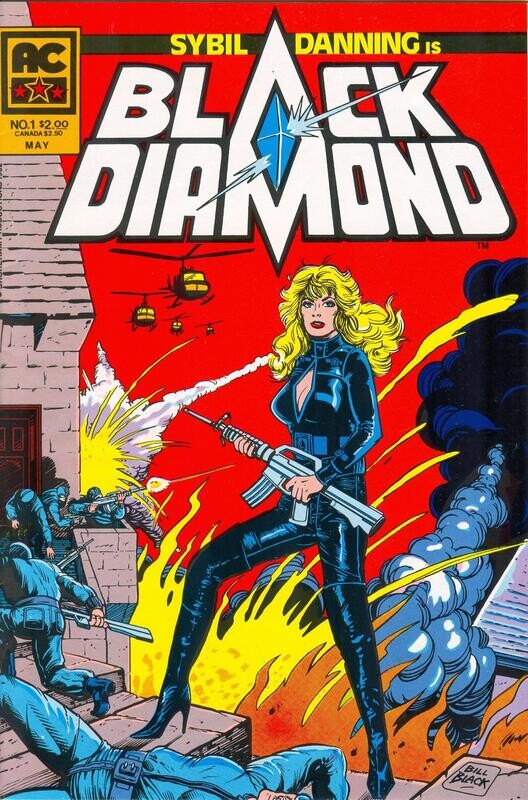 Sybil Danning is Black Diamond #1, AC Comics, May 1983, $2 cover, Bill Black