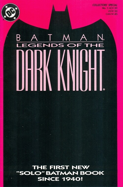 Legends of the Dark Knight #1 (November 1989) Dean Motter cvr $1.50 cover price