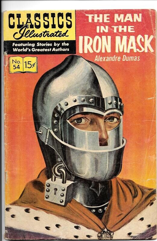 Classics Illustrated #54 (HRN 167) 15¢ cover, Man in the Iron Mask, 1964 edition
