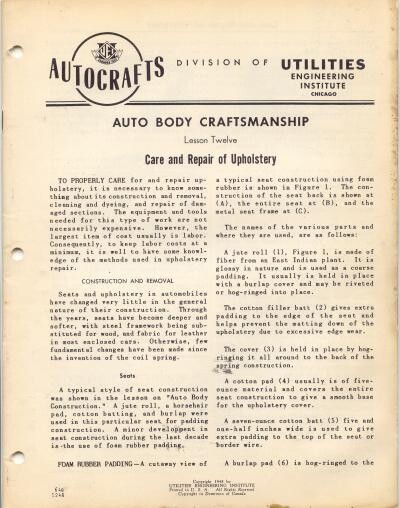 1948 Auto Body Craftsmanship - Diagrams, etc. #12
