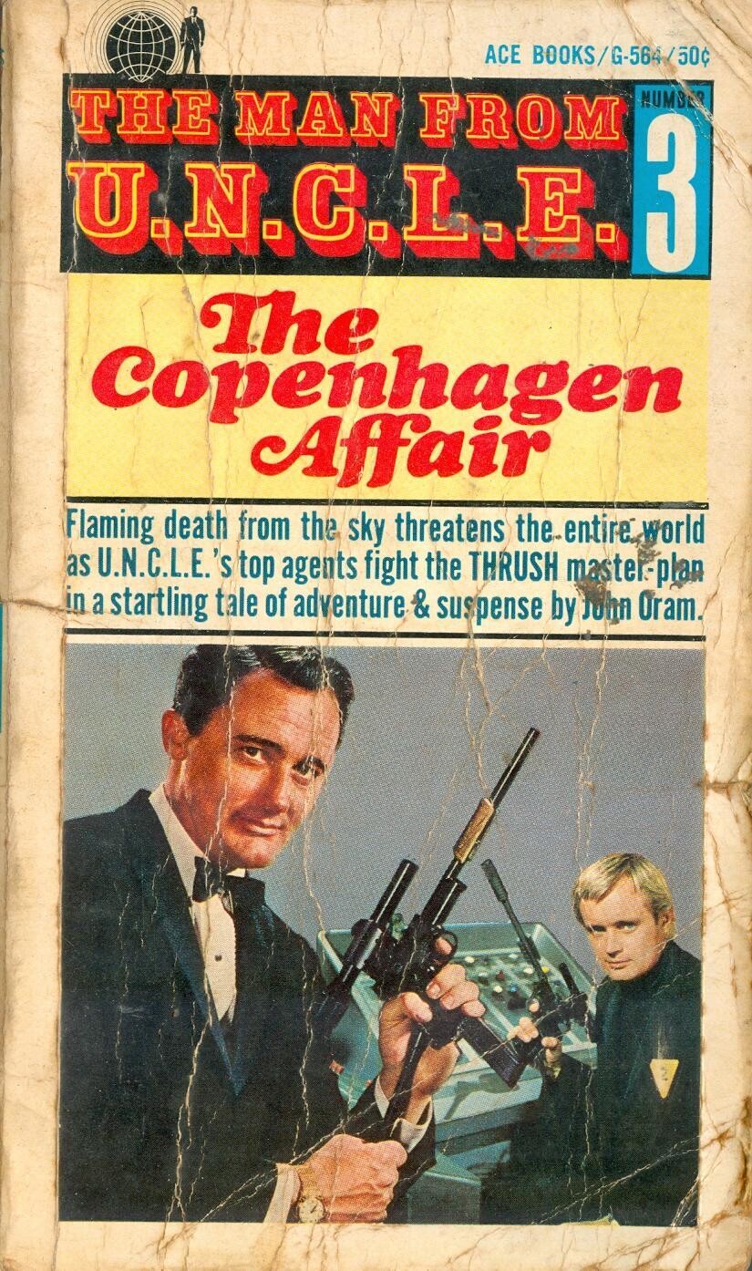 Man from UNCLE #3, Copenhagen Affair, Ace Books G-564, 50¢ - reading copy