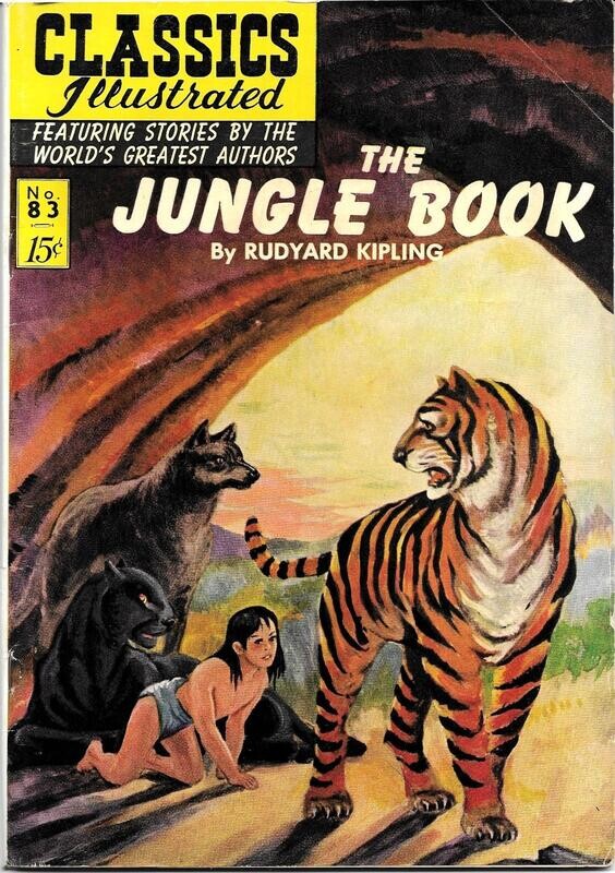 Classics Illustrated #83 (HRN 85) Jungle Book - May 1951, Alex Blum art, original