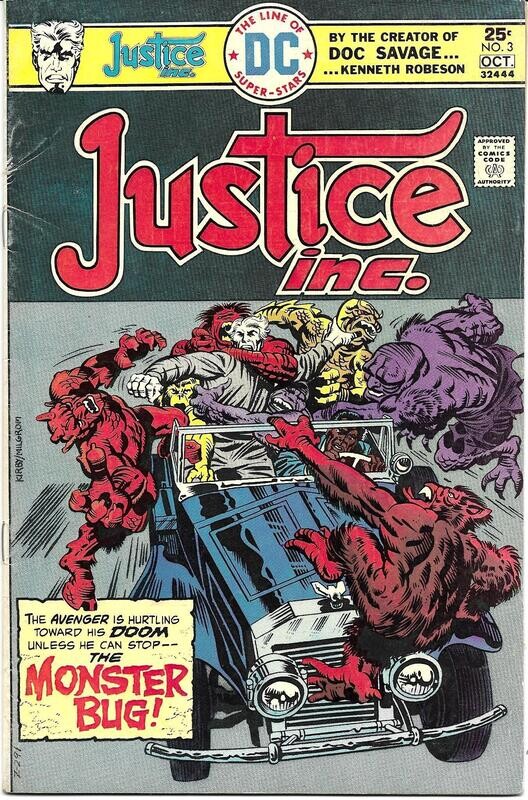Justice Inc. #3 - DC, September-October 1975 - 25¢ cover, Jack Kirby/Al Milgrom