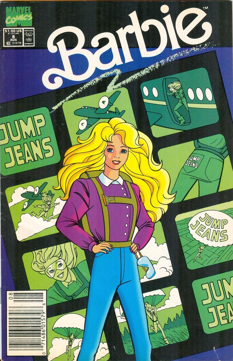 Barbie #8, August 1991, Marvel Comics, June Brigman, $1.00 cover